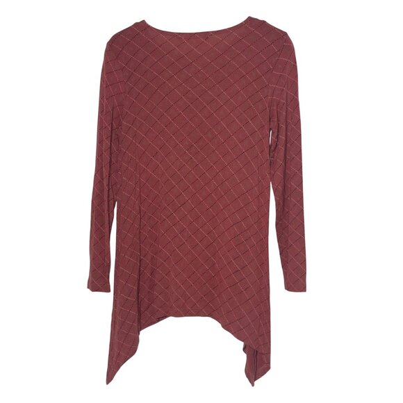 Gudrun Sjoden Heart Dotted Tunic Top Sz SM Stretch Lightweight Minimalist - Picture 2 of 6